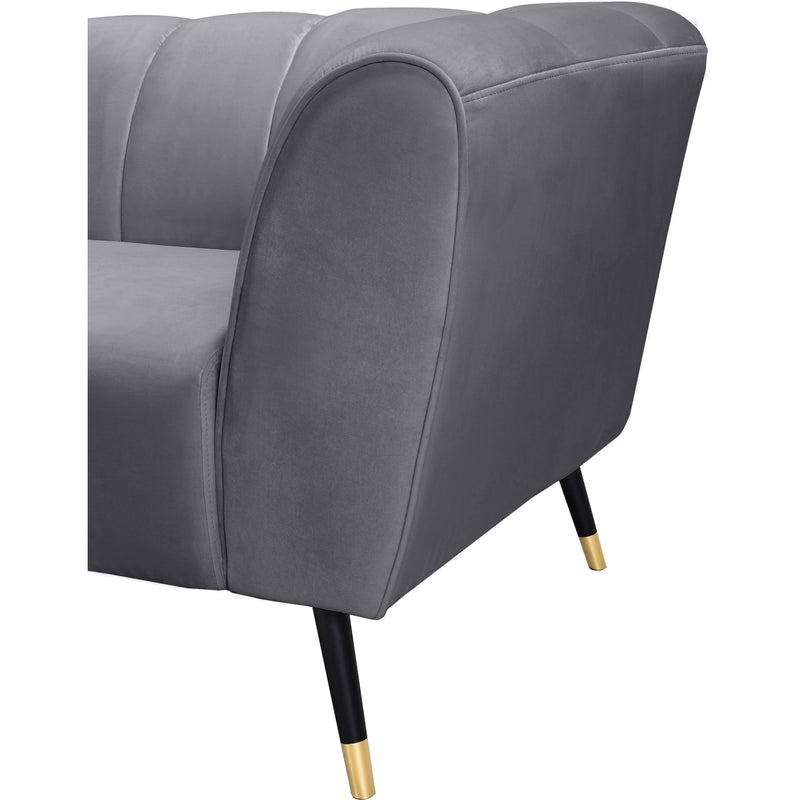 Meridian Beaumont Grey Velvet Chair IMAGE 7