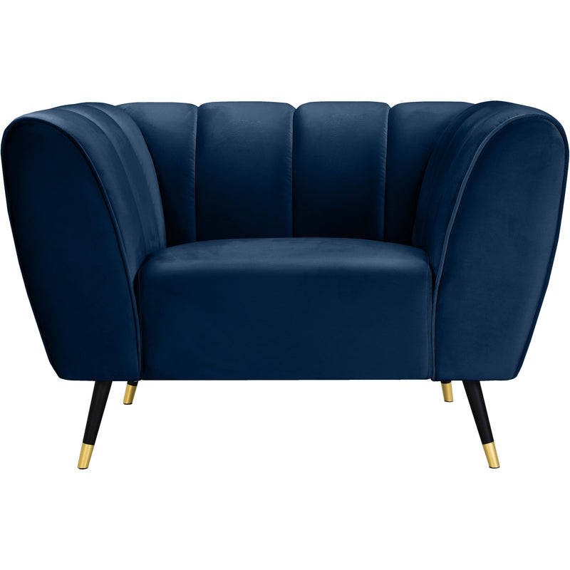 Meridian Beaumont Navy Velvet Chair IMAGE 2