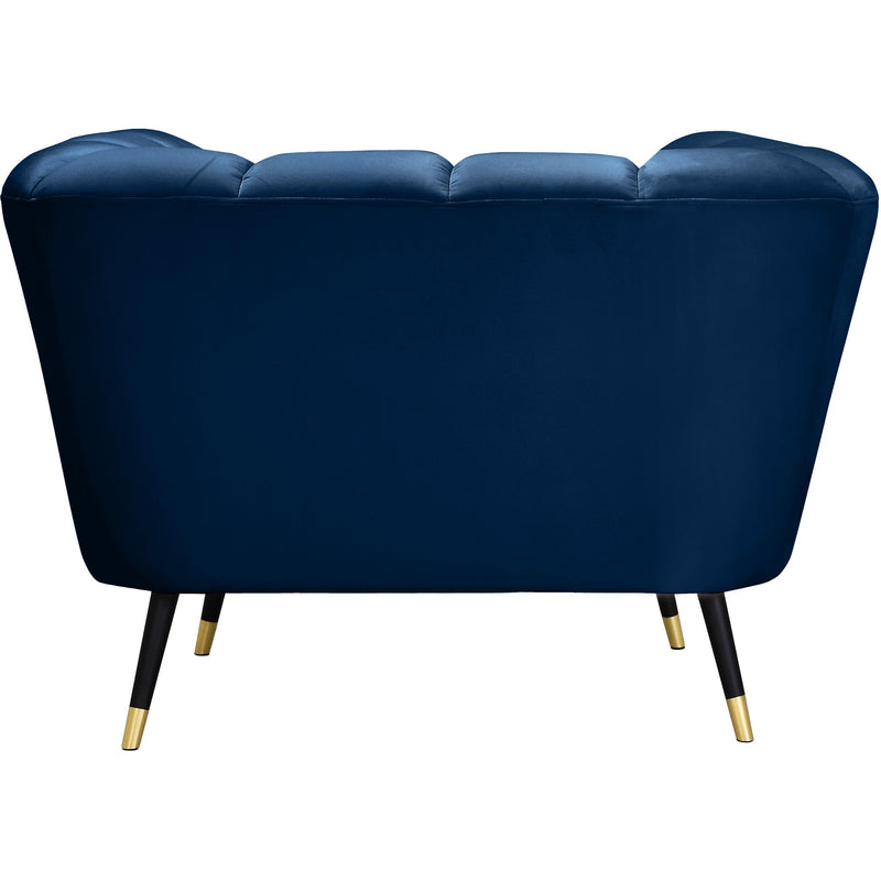 Meridian Beaumont Navy Velvet Chair IMAGE 3