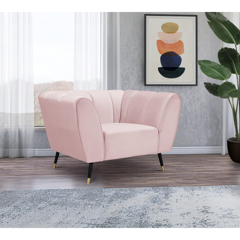 Meridian Beaumont Pink Velvet Chair IMAGE 11