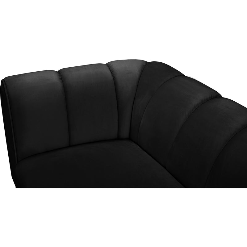 Meridian Beaumont Black Velvet Loveseat IMAGE 10