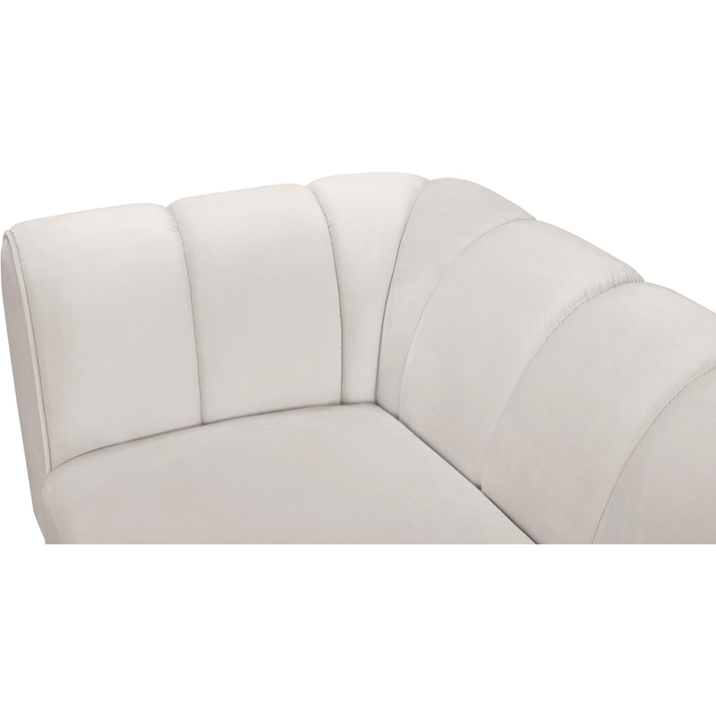 Meridian Beaumont Cream Velvet Loveseat IMAGE 10