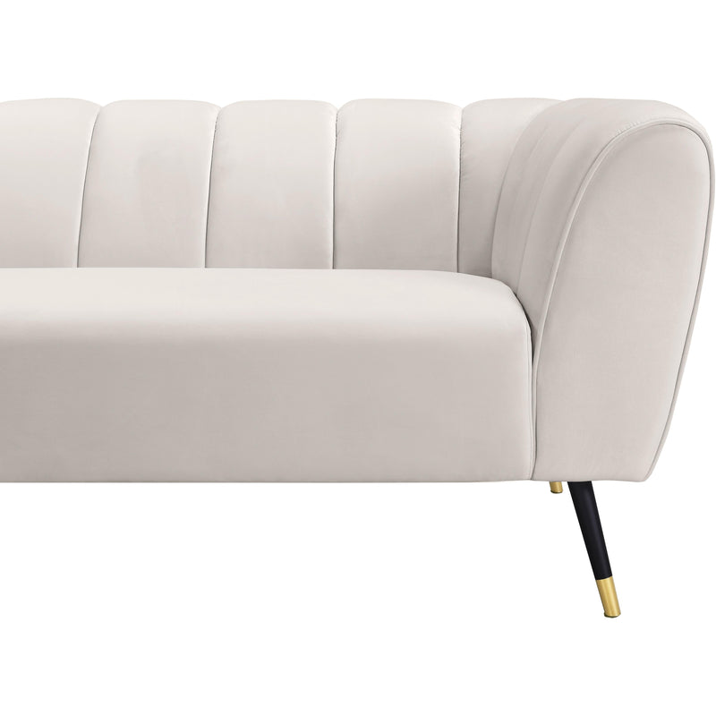 Meridian Beaumont Cream Velvet Loveseat IMAGE 6