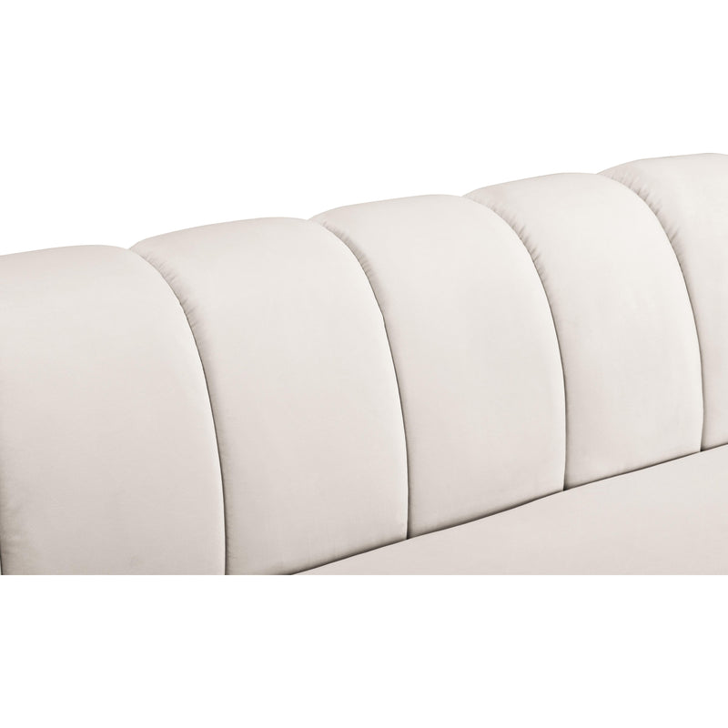 Meridian Beaumont Cream Velvet Loveseat IMAGE 9