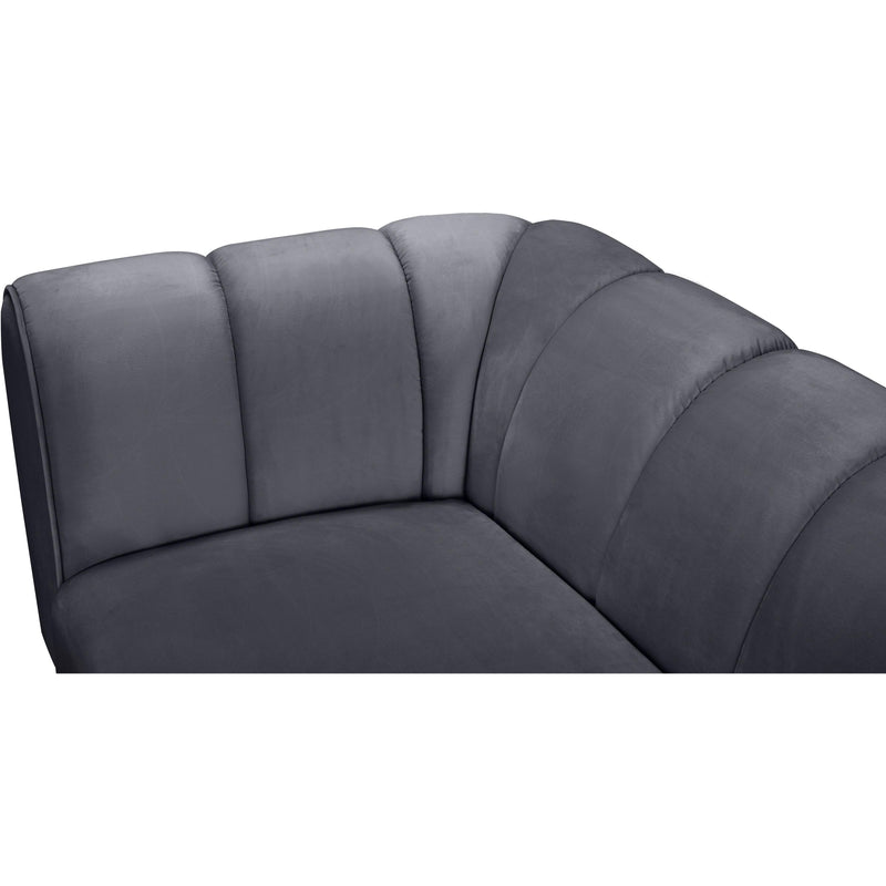 Meridian Beaumont Grey Velvet Loveseat IMAGE 10