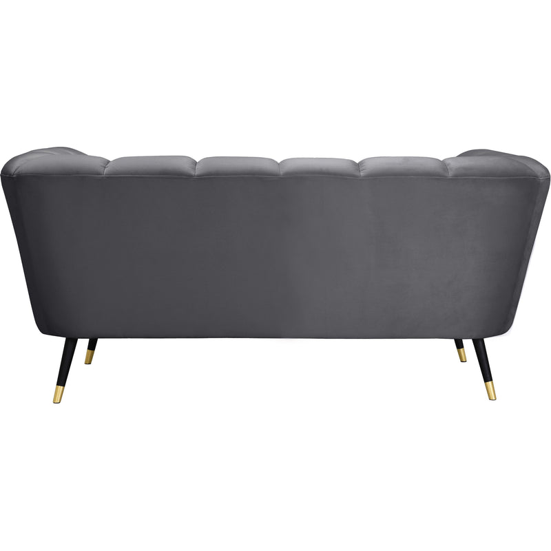 Meridian Beaumont Grey Velvet Loveseat IMAGE 3