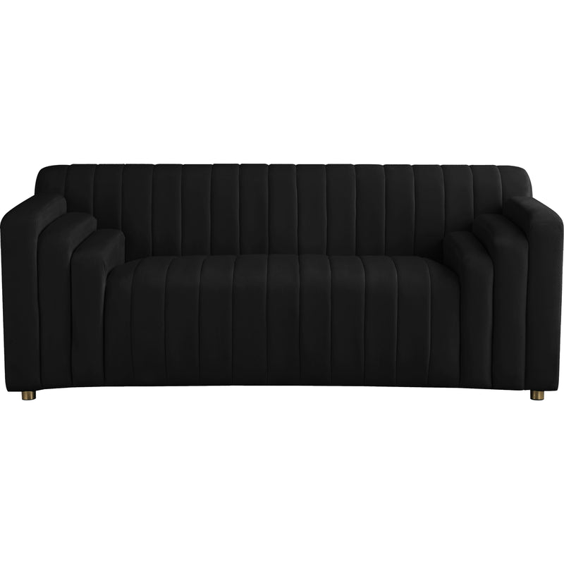 Meridian Naya Black Velvet Loveseat IMAGE 4