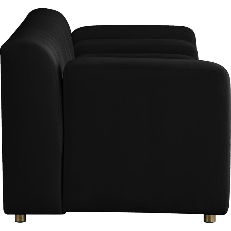 Meridian Naya Black Velvet Loveseat IMAGE 5