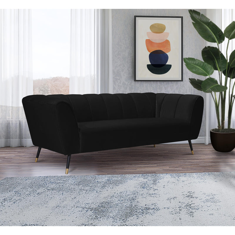 Meridian Beaumont Black Velvet Sofa IMAGE 11