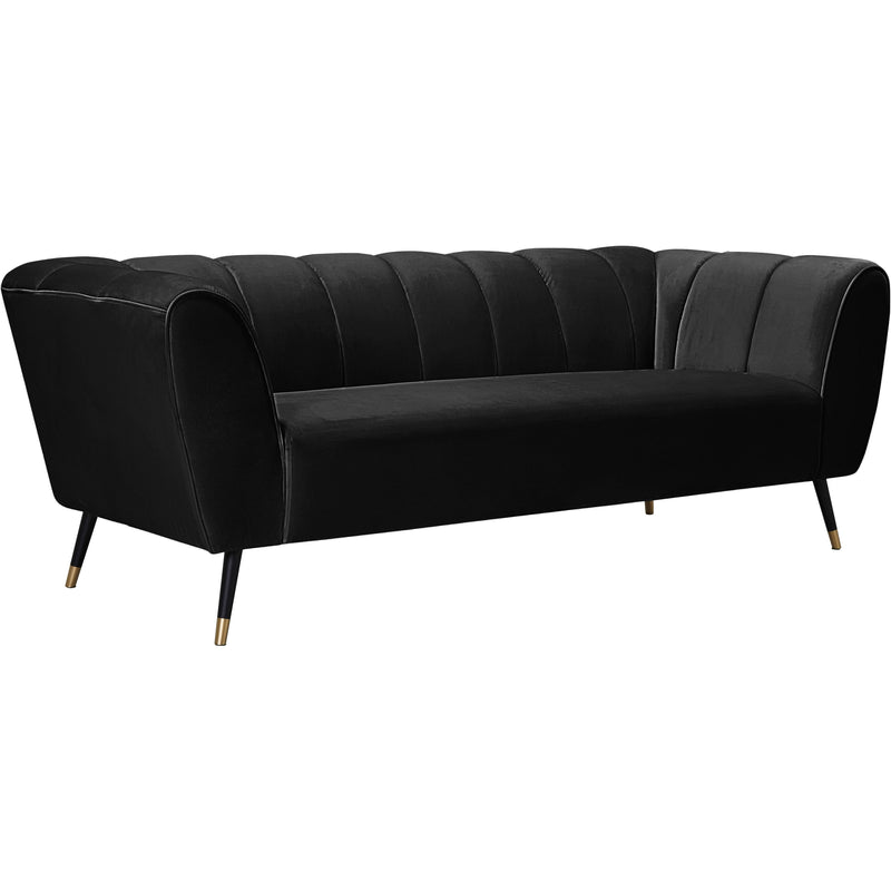 Meridian Beaumont Black Velvet Sofa IMAGE 1