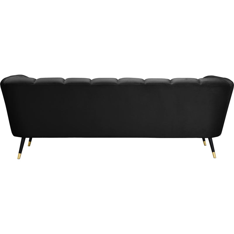 Meridian Beaumont Black Velvet Sofa IMAGE 3