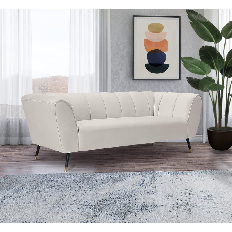 Meridian Beaumont Cream Velvet Sofa IMAGE 11