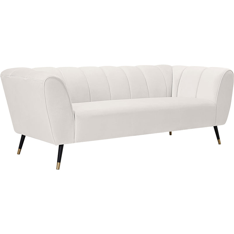 Meridian Beaumont Cream Velvet Sofa IMAGE 1