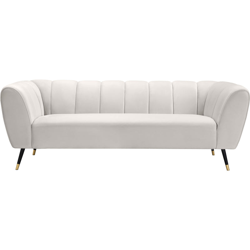 Meridian Beaumont Cream Velvet Sofa IMAGE 2