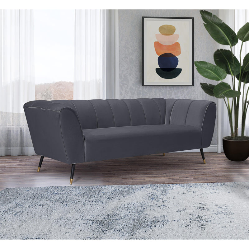 Meridian Beaumont Grey Velvet Sofa IMAGE 11