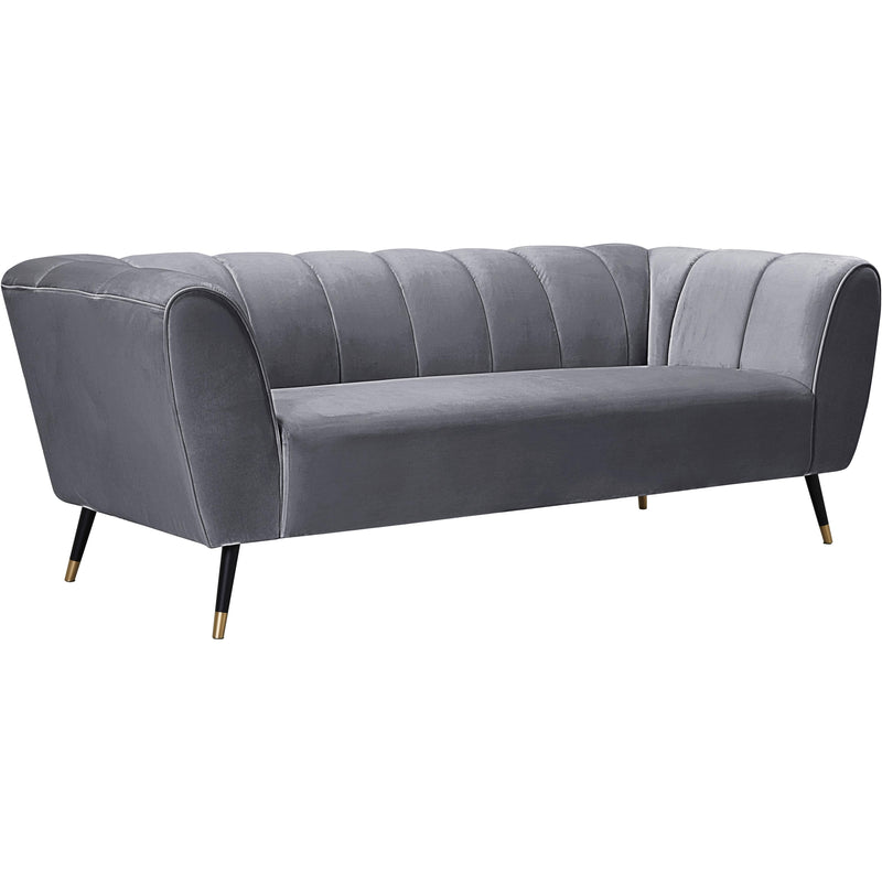 Meridian Beaumont Grey Velvet Sofa IMAGE 1