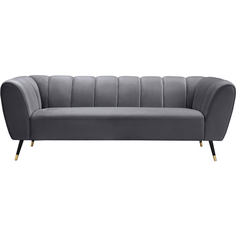 Meridian Beaumont Grey Velvet Sofa IMAGE 2