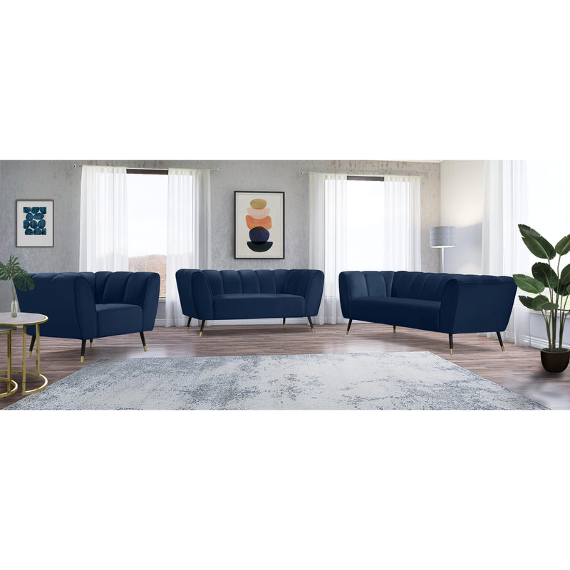 Meridian Beaumont Navy Velvet Sofa IMAGE 12