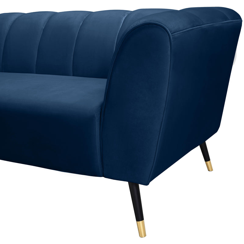 Meridian Beaumont Navy Velvet Sofa IMAGE 7