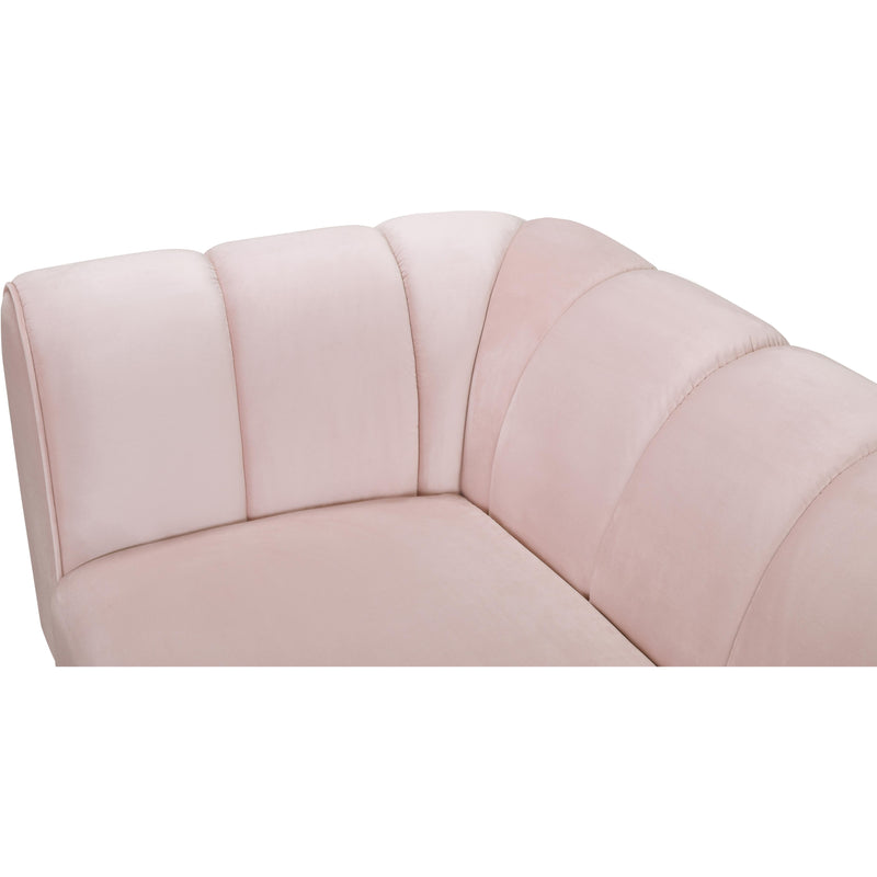 Meridian Beaumont Pink Velvet Sofa IMAGE 10