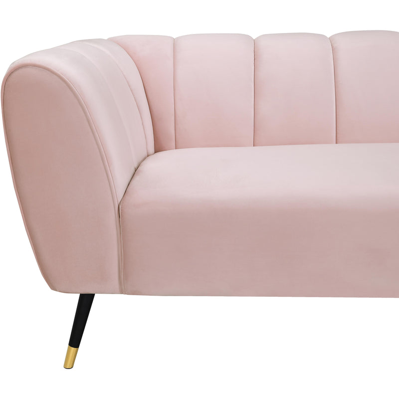 Meridian Beaumont Pink Velvet Sofa IMAGE 5