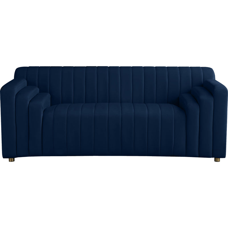 Meridian Naya Navy Velvet Loveseat IMAGE 4