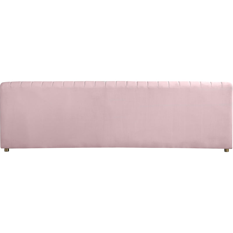 Meridian Naya Pink Velvet Sofa IMAGE 3