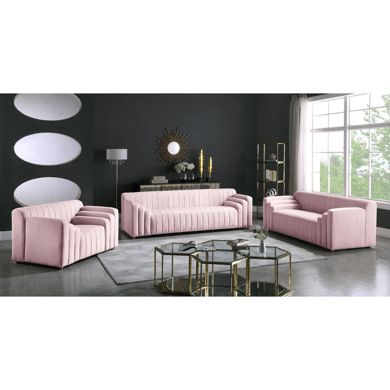 Meridian Naya Pink Velvet Sofa IMAGE 8