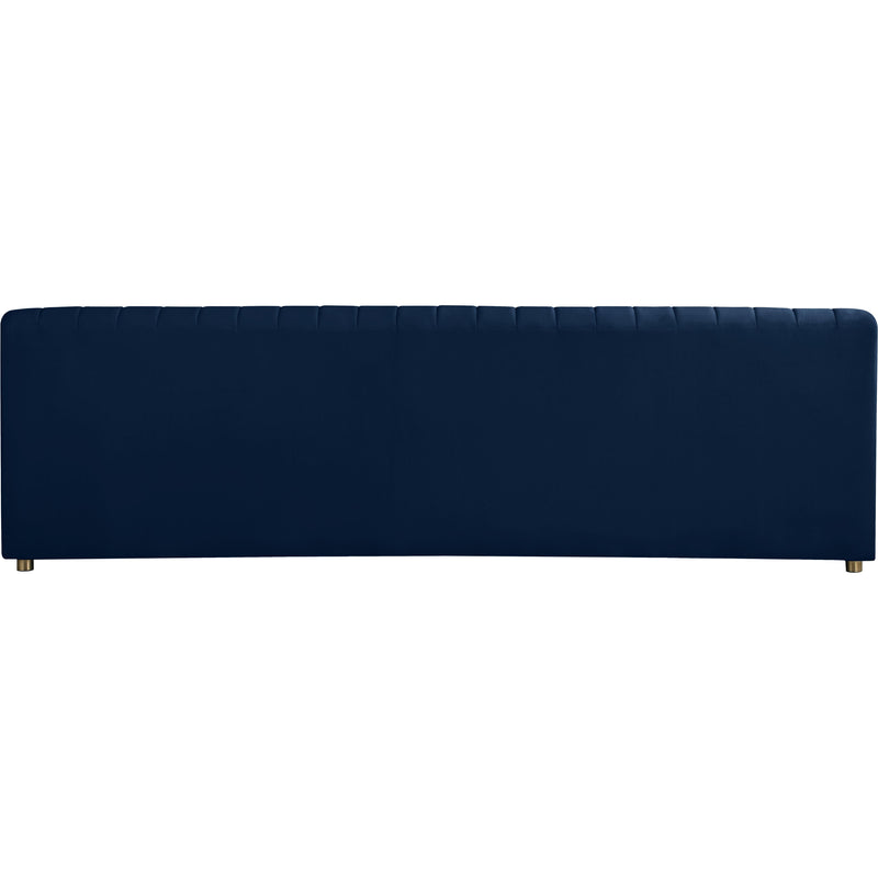 Meridian Naya Navy Velvet Sofa IMAGE 3