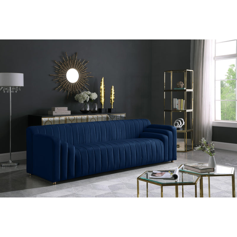 Meridian Naya Navy Velvet Sofa IMAGE 6