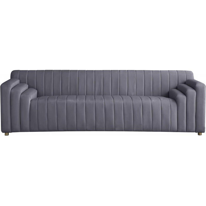 Meridian Naya Grey Velvet Sofa IMAGE 4