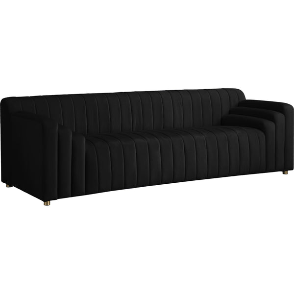 Meridian Naya Black Velvet Sofa IMAGE 1