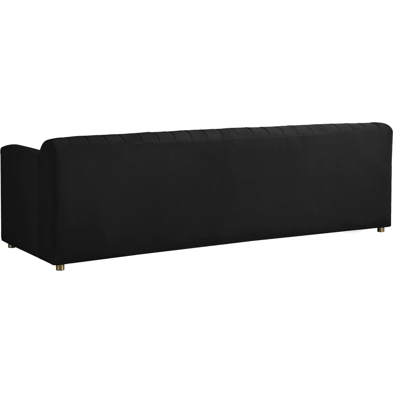 Meridian Naya Black Velvet Sofa IMAGE 2