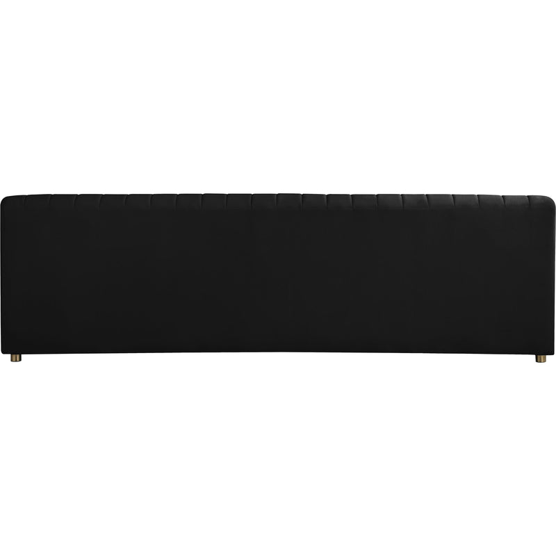 Meridian Naya Black Velvet Sofa IMAGE 3