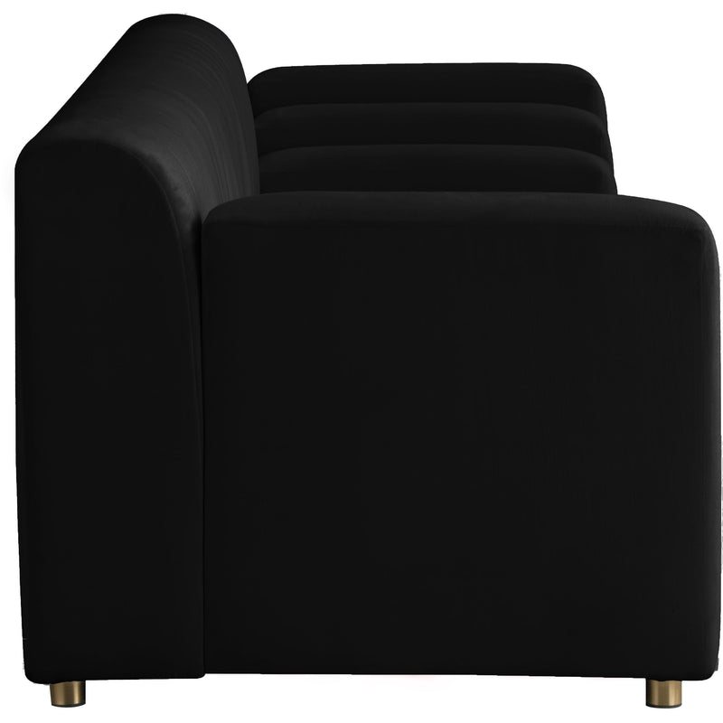 Meridian Naya Black Velvet Sofa IMAGE 5