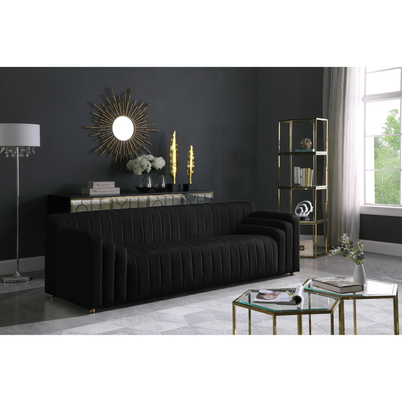 Meridian Naya Black Velvet Sofa IMAGE 6