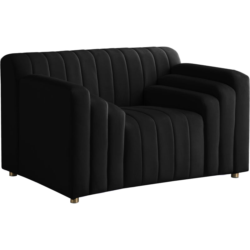 Meridian Naya Black Velvet Chair IMAGE 1