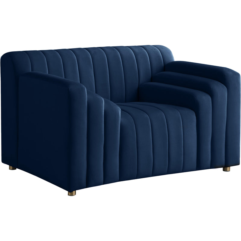 Meridian Naya Navy Velvet Chair IMAGE 1