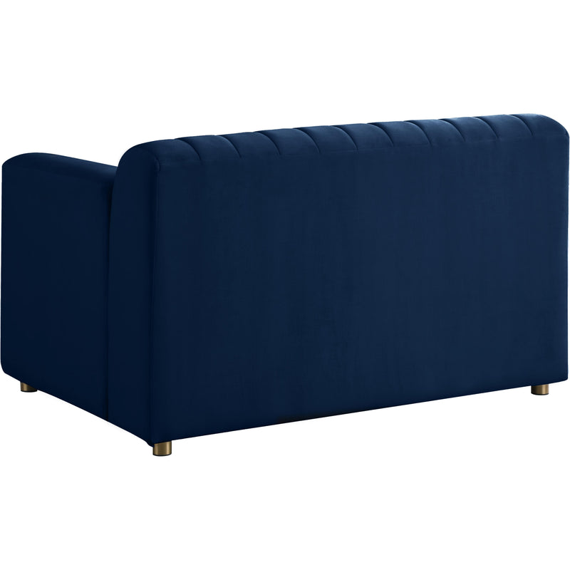 Meridian Naya Navy Velvet Chair IMAGE 2