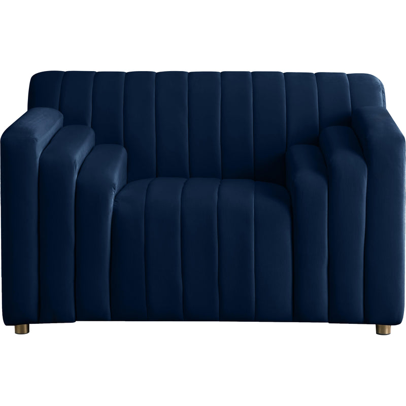 Meridian Naya Navy Velvet Chair IMAGE 4