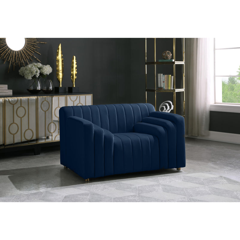 Meridian Naya Navy Velvet Chair IMAGE 6