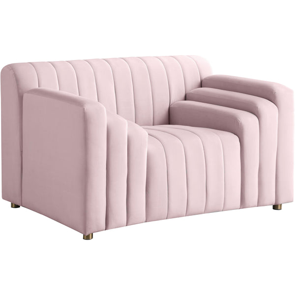 Meridian Naya Pink Velvet Chair IMAGE 1