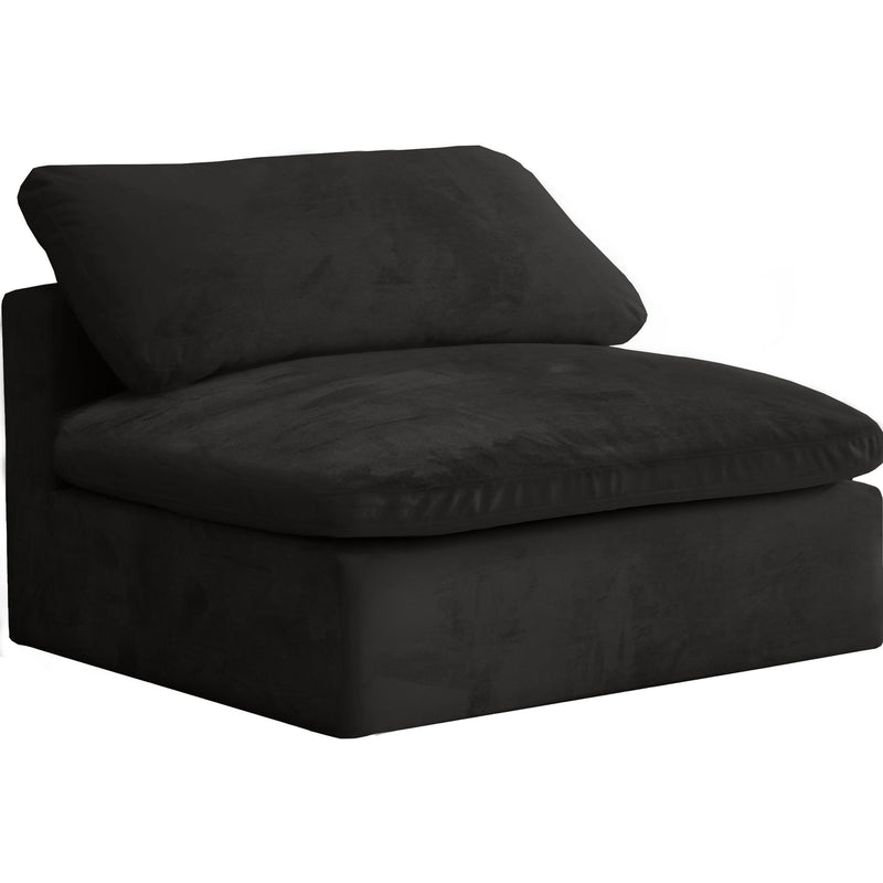 Meridian Cozy Black Velvet Chair IMAGE 1