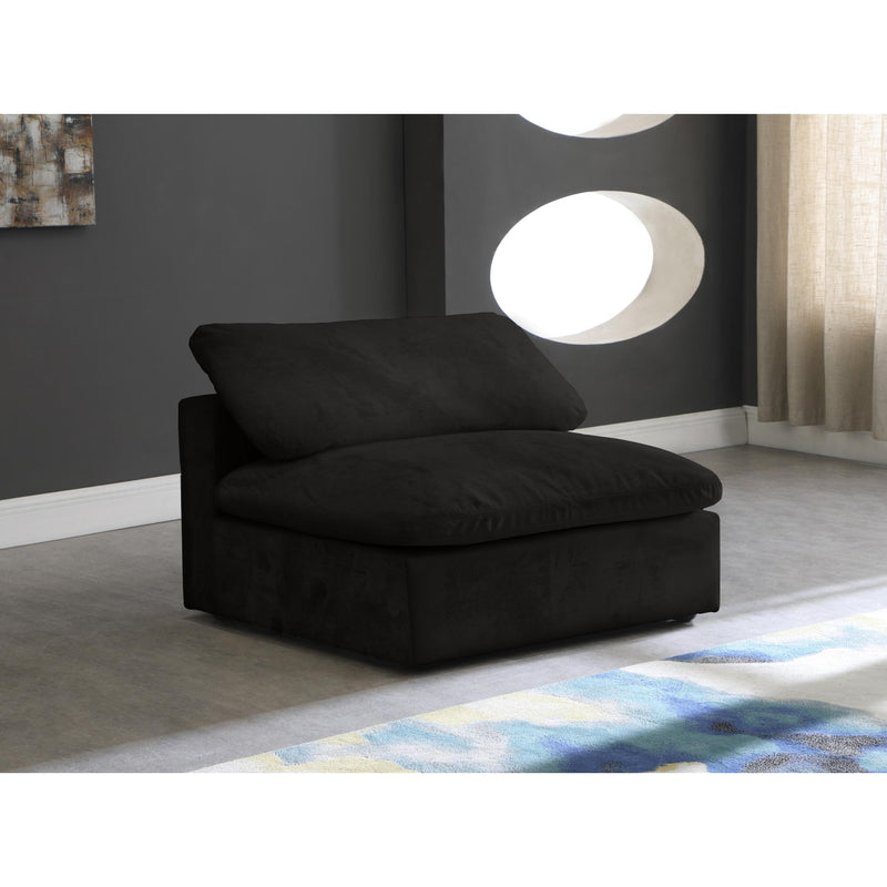 Meridian Cozy Black Velvet Chair IMAGE 3