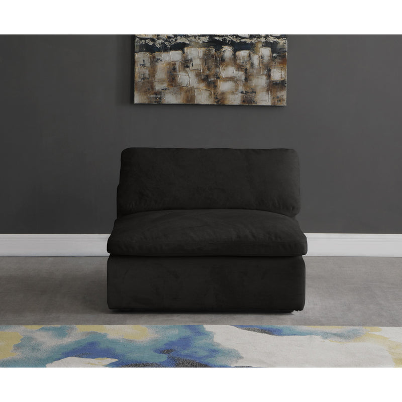 Meridian Cozy Black Velvet Chair IMAGE 4