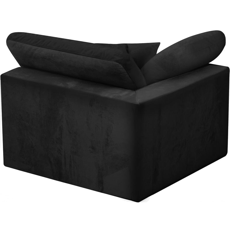 Meridian Cozy Black Velvet Chair IMAGE 2