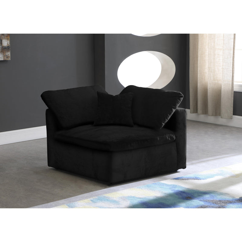 Meridian Cozy Black Velvet Chair IMAGE 3