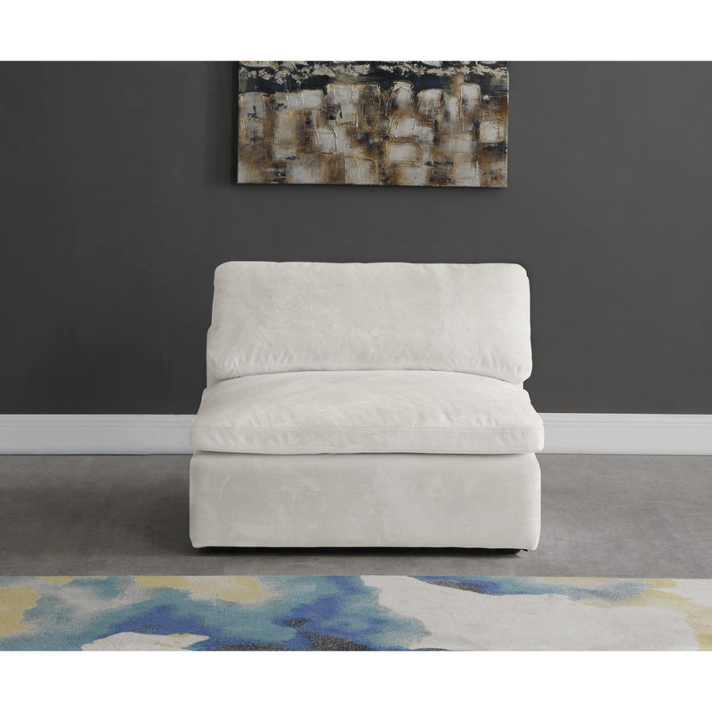 Meridian Cozy Cream Velvet Chair IMAGE 4