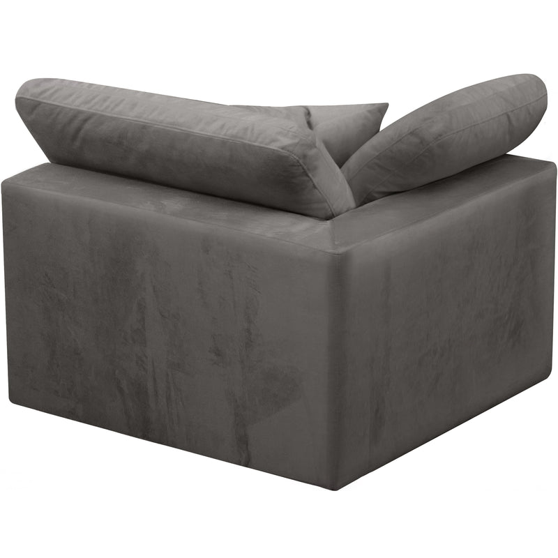 Meridian Cozy Grey Velvet Chair IMAGE 2