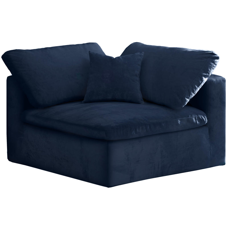 Meridian Cozy Navy Velvet Chair IMAGE 1